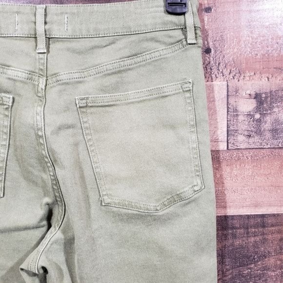 Free People army green raw hem high rise jeggings NWT woman's size 30 - Picture 5 of 8